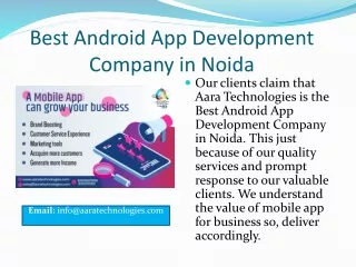 Best Android App Development Company in Noida