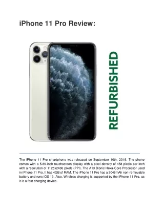 Refurbished iPhone 11 pro UAE | Buy Mobile Phones in UAE | Buy Smartphones at Best Price From Souq Arena