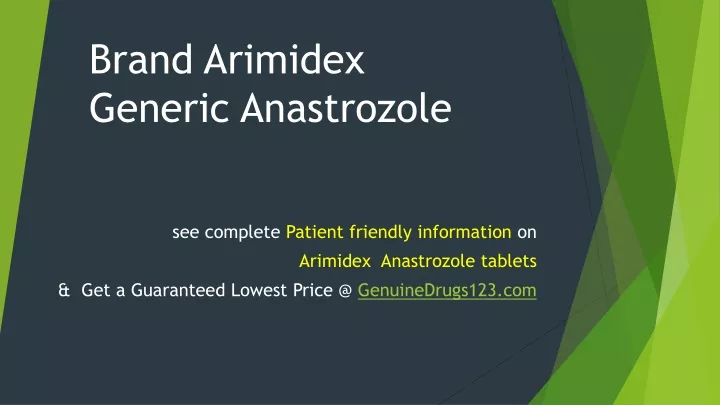 brand arimidex generic anastrozole