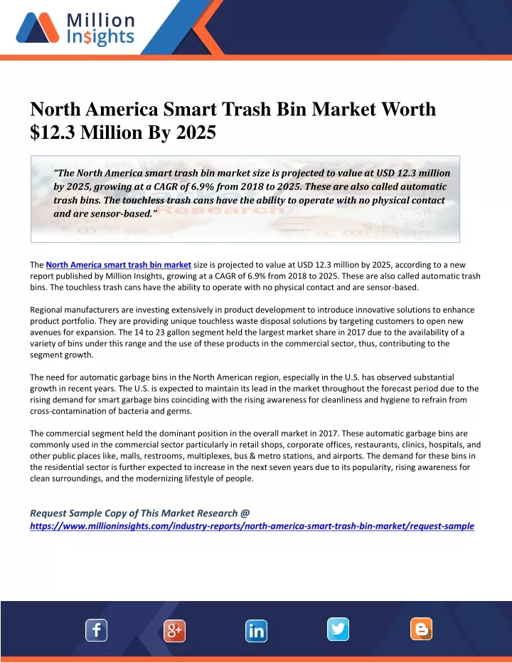 north america smart trash bin market worth