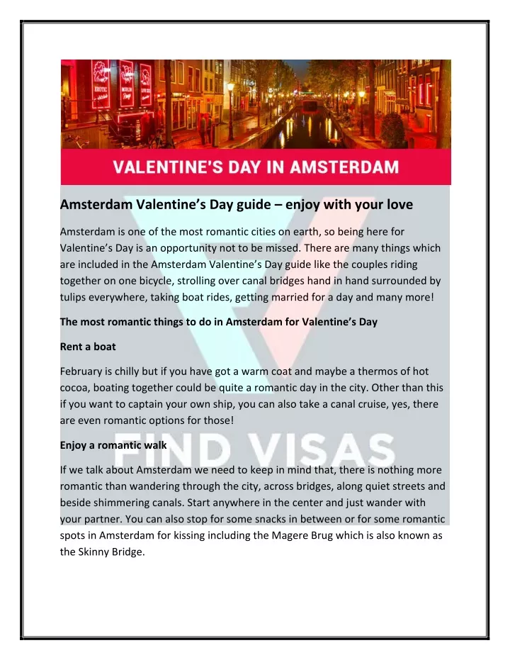 amsterdam valentine s day guide enjoy with your
