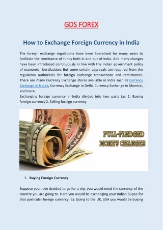 How to Exchange Foreign Currency in India