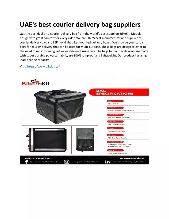uae s best courier delivery bag suppliers