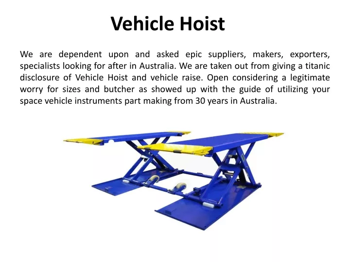 vehicle hoist