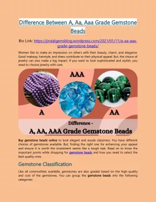 difference between a aa aaa grade gemstone