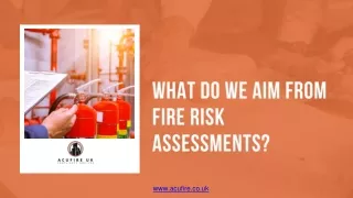 What do we aim from Fire Risk Assessments | Acufire UK