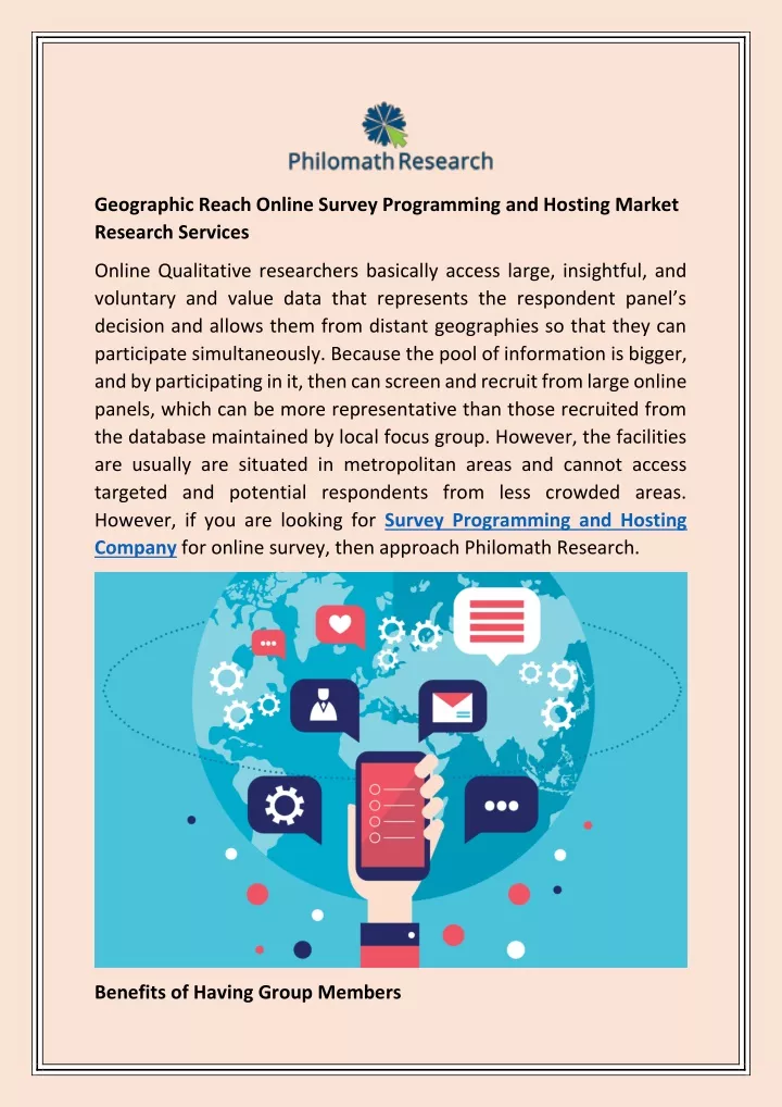 geographic reach online survey programming