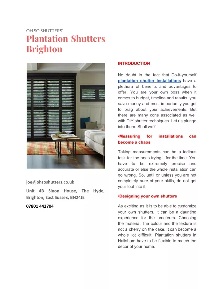 oh so shutters plantation shutters brighton