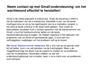 neem contact op met gmail ondersteuning