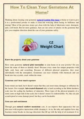 how to clean your gemstone at home