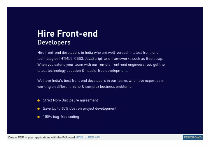 hire front end developers