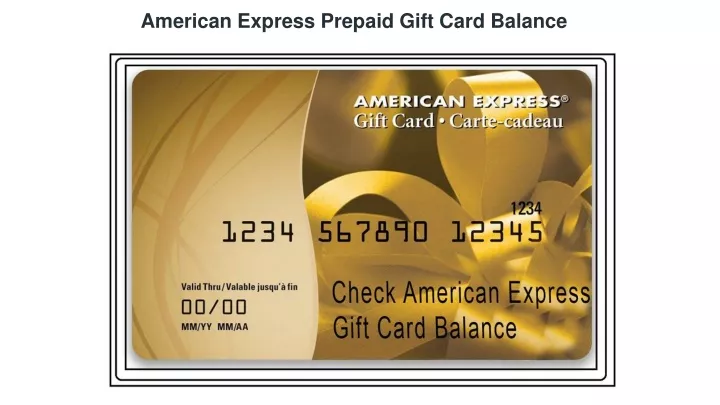 american express prepaid gift card balance