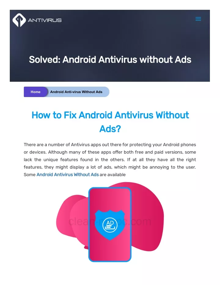 solved android antivirus without ads