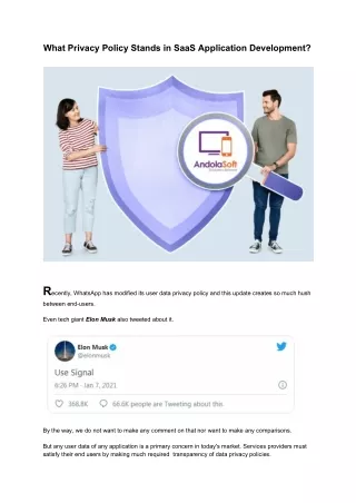 what privacy policy stands in saas application