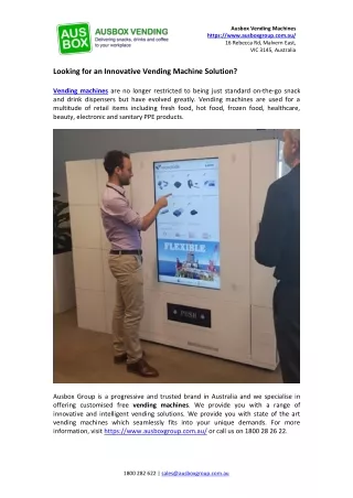 ausbox vending machines https www ausboxgroup