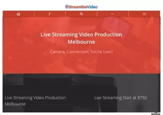 Live Streaming Video Melbourne | Live Streaming Video Production Melbourne