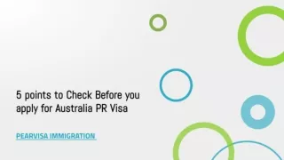 Points to Check Before you apply for Australia PR Visa
