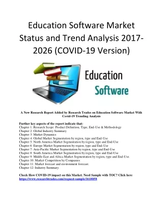 education software market status and trend