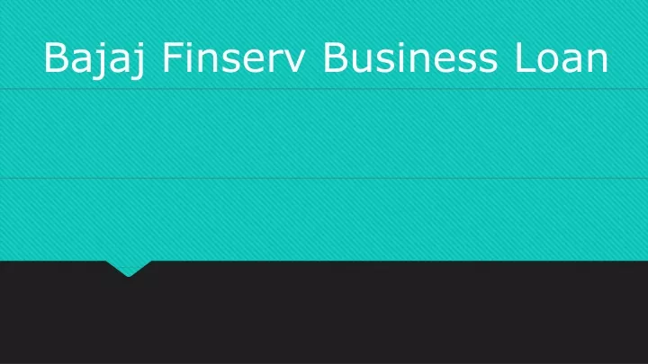 bajaj finserv business loan