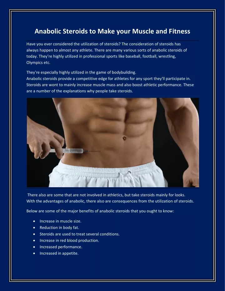 anabolic steroids to make your muscle and fitness