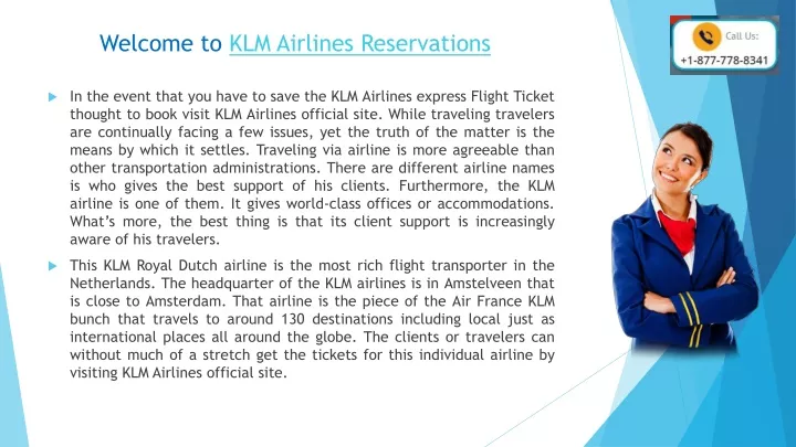 welcome to klm airlines reservations