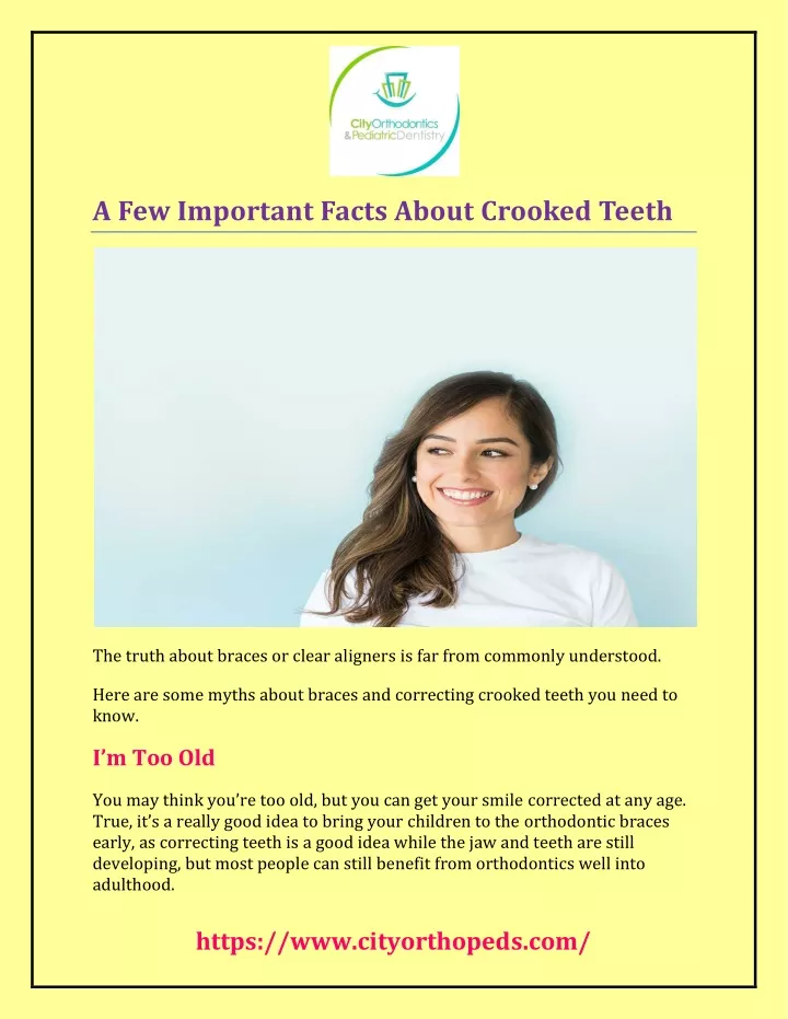 a few important facts about crooked teeth