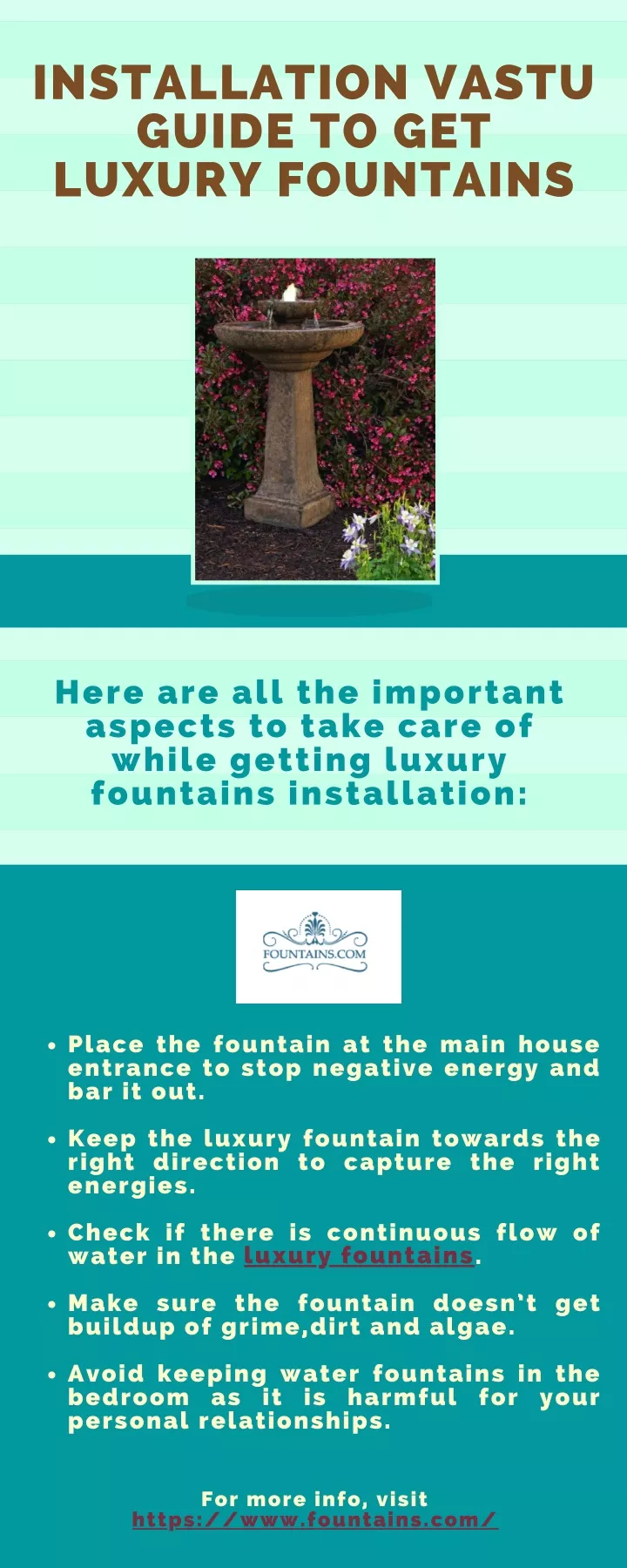 installation vastu guide to get luxury fountains