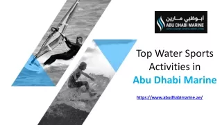 Top Water Sports Activities in Abu Dhabi Marine