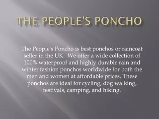The People's Poncho
