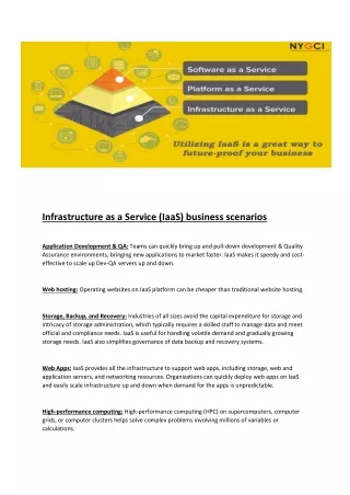 infrastructure as a service iaas business