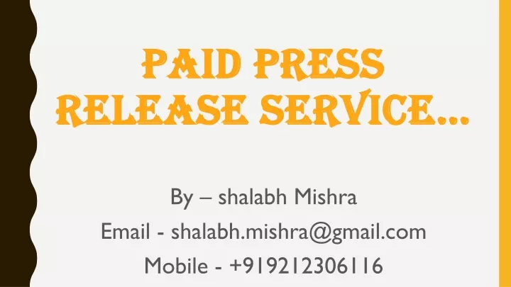 paid press release service