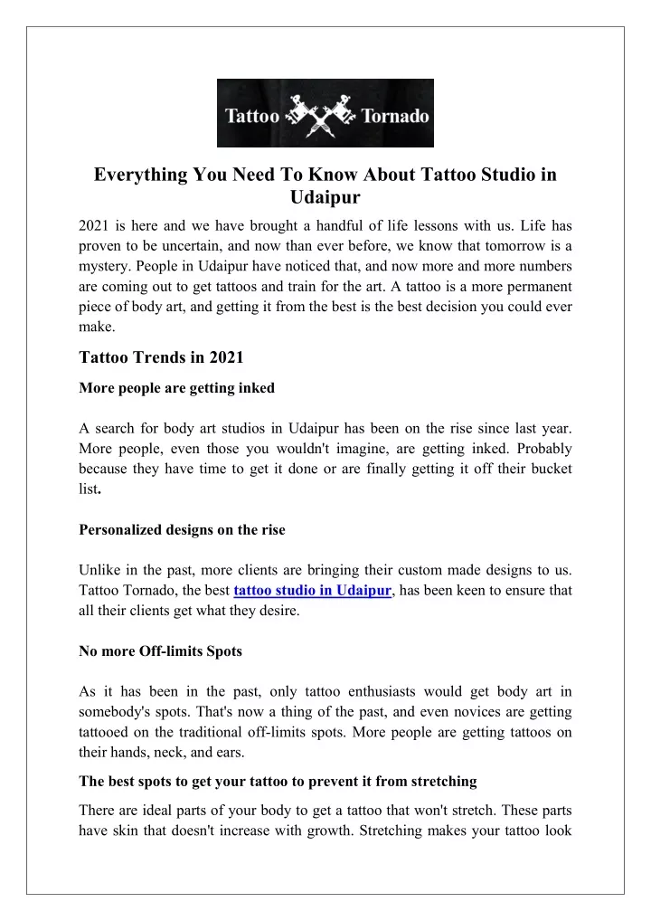 everything you need to know about tattoo studio