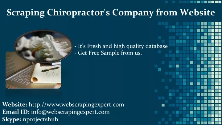 scraping chiropractor s company from website