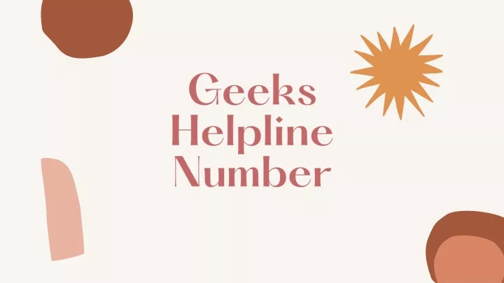 geeks helpline number