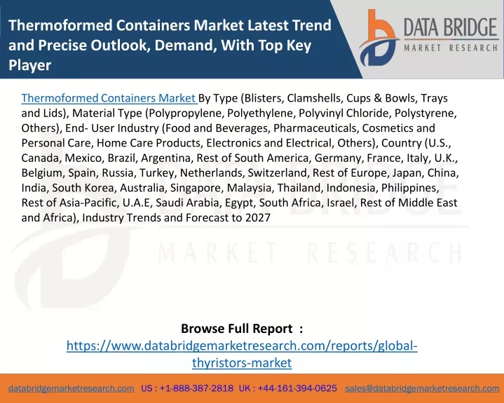 thermoformed containers market latest trend