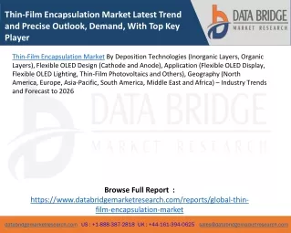 thin film encapsulation market latest trend