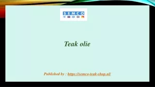 Teak olie