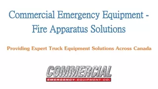 Commercial Emergency Equipment -Apparatus Solutions | Experts Solutions Across Canada