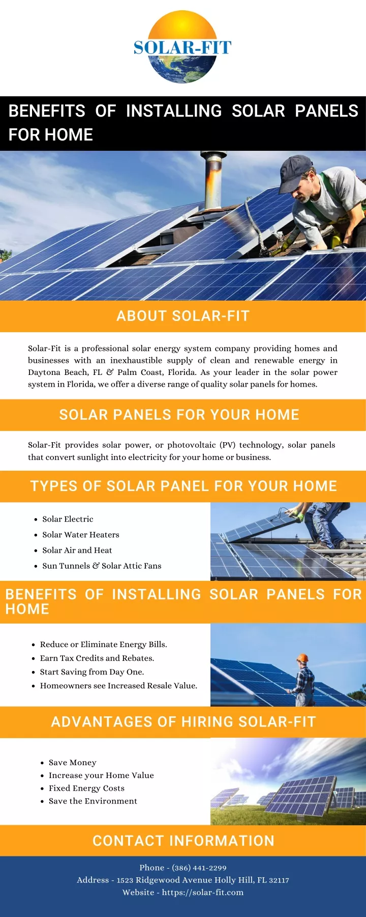 benefits of installing solar panels for home