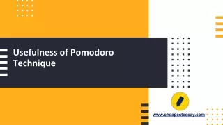 usefulness of pomodoro technique