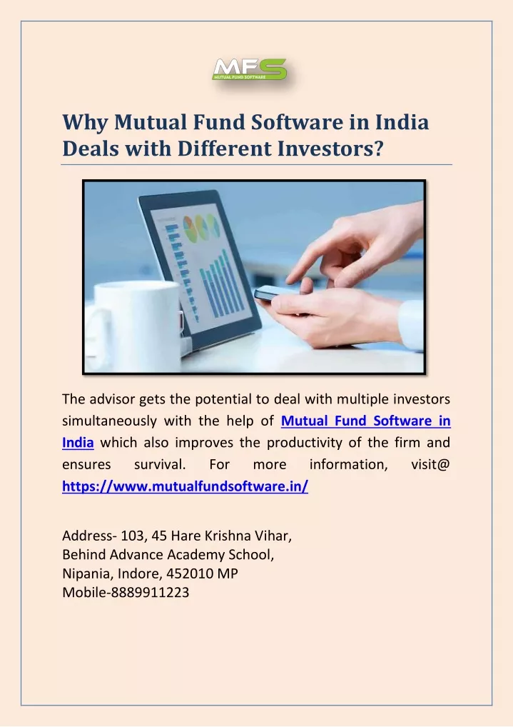 why mutual fund software in india deals with