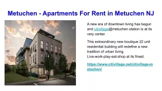 Metuchen Luxury Apartments | Apartments For Rent in Metuchen NJ