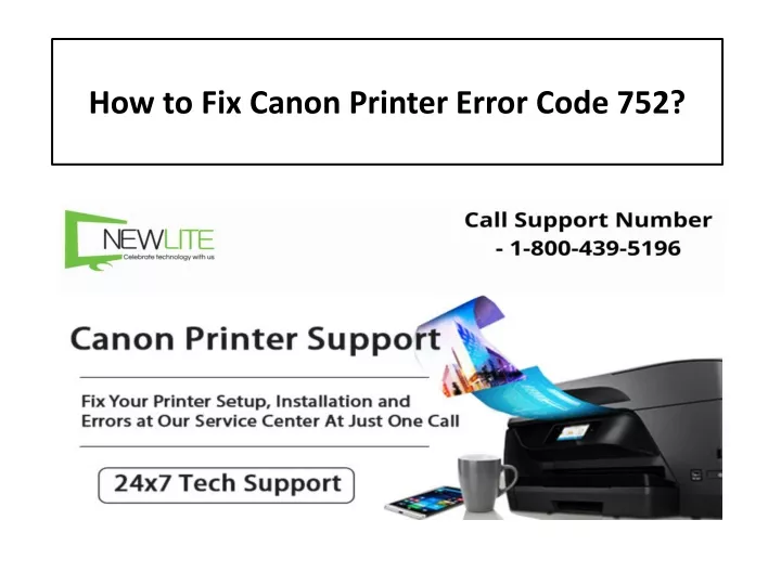 how to fix canon printer error code 752