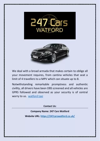Watford taxi | 247carswatford.co.uk
