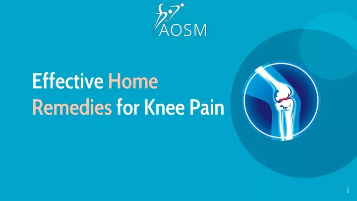 effective home remedies for knee pain