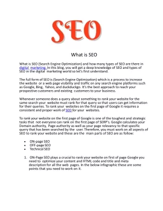 What is seo?