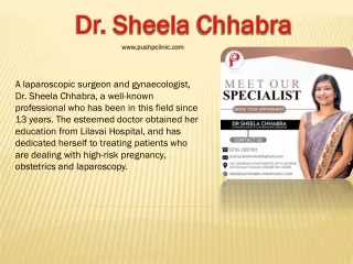 Best Gynaecologist in Indore | Dr Sheela Chhabra