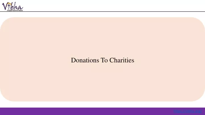 donations to charities