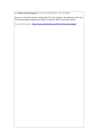 hire expert full stack engineer best full stack
