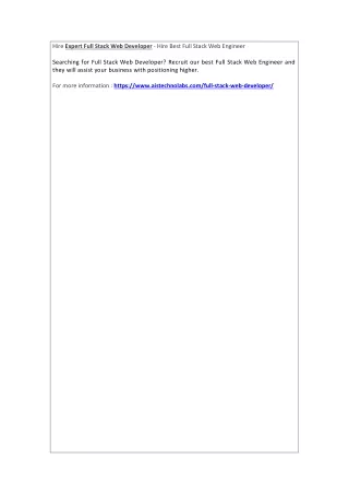hire expert full stack web developer hire best